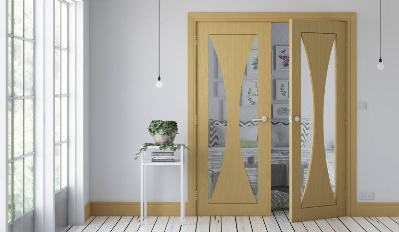 Sorrento Oak Glazed - Prefinished Internal Door