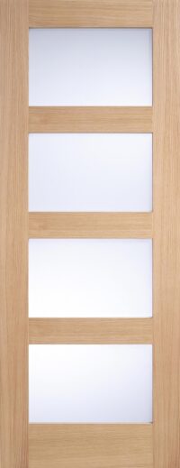 Oak Shaker 4L Frosted Glazed Internal Door