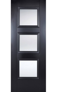 Amsterdam Black Glazed Internal Door
