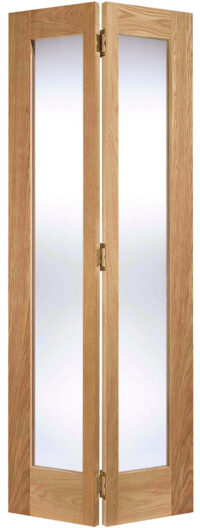 Contemporary Pattern 10 Glazed Bi-fold Oak Internal Door