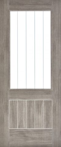 Light Grey Laminate Mexicano Glazed Prefinished Internal Door