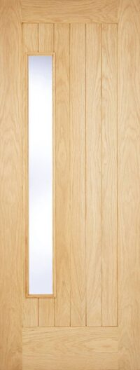 Oak Newbury Frosted Glazed 1L External Door