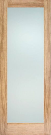 Oak Pattern 10 Glazed 1L Frosted Internal Door