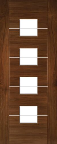 Valencia Walnut Glazed - Prefinished Internal Door