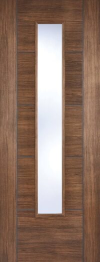 Vancouver Walnut Laminate Glazed - Prefinished Internal Door