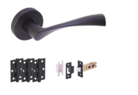 Zena Matte Black Lever Hardware Pack