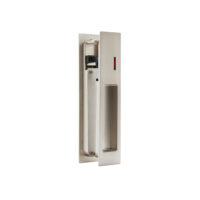 Gemini Satin Chrome Pocket Door Privacy Sliding Lock