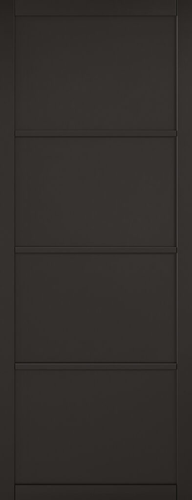 Black 4 panel modern industrial style internal door