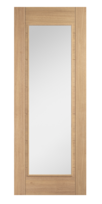 Carini 1L Clear Glazed Oak Door