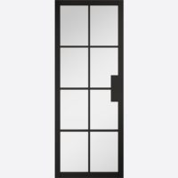 Malvern Black Clear Glazed Prefinished Internal Door