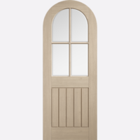 Mexicano Blonde Oak Arched Clear Glazed Prefinished Door