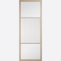 Sutton Blonde Oak Reeded Glazed Prefinished Door
