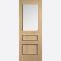 Toledo Oak Clear Glazed Prefinished Internal Door
