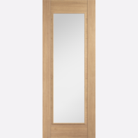 Carini 1L Clear Glazed Prefinished Oak Door