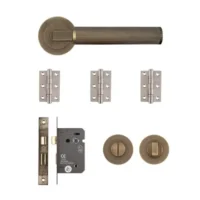 Delphi Bathroom Kit Matt Antique Brass